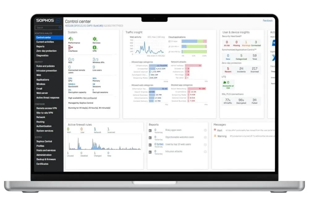 Sophos Control center