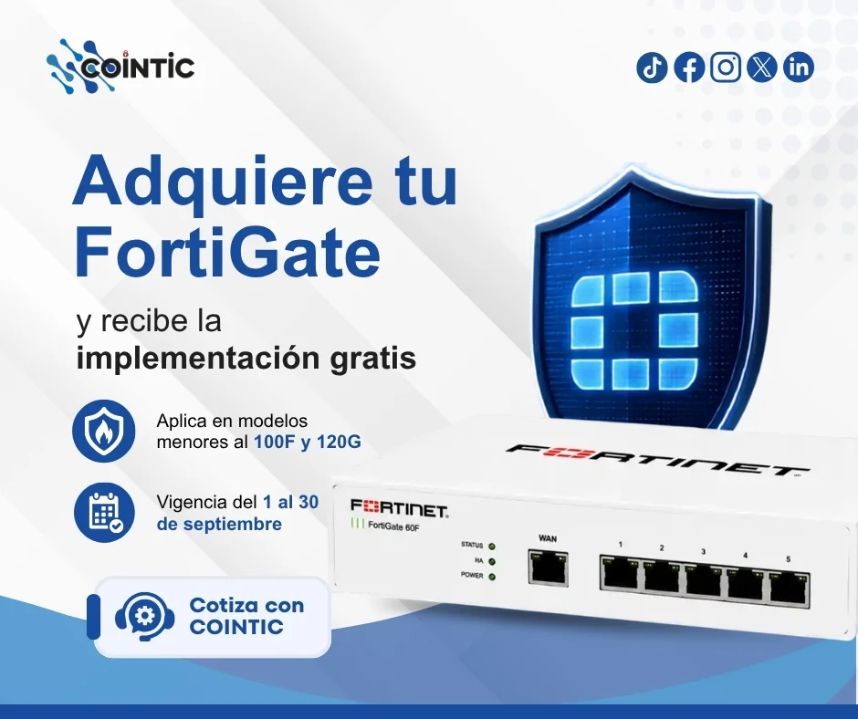 Portada: Promoción de instalación gratis Fortigate