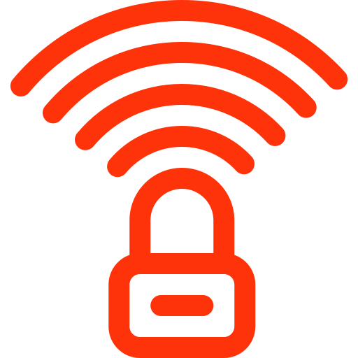 Icono de wifi seguro