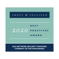 Fortinet ganó el premio Frost & Sullivan 2020 KSA Network Security Company of the Year.