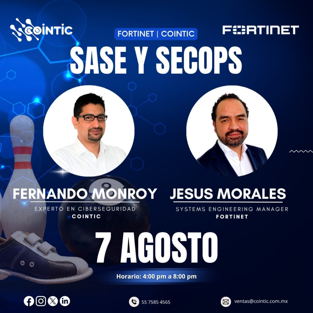 Banner cuadrado de boliche y fortinet