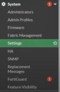 Apartado de configuración en foti os