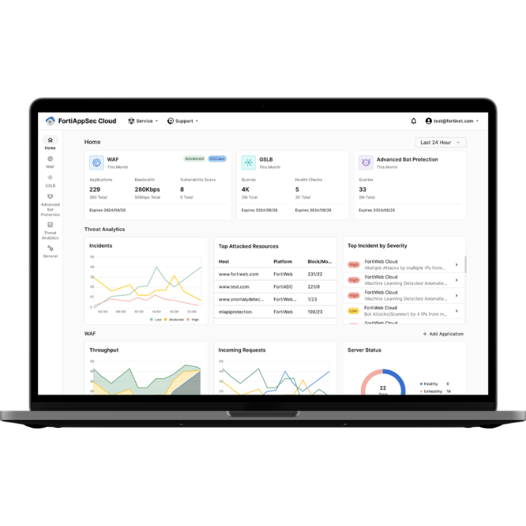 Consola de FortiAppSec Cloud