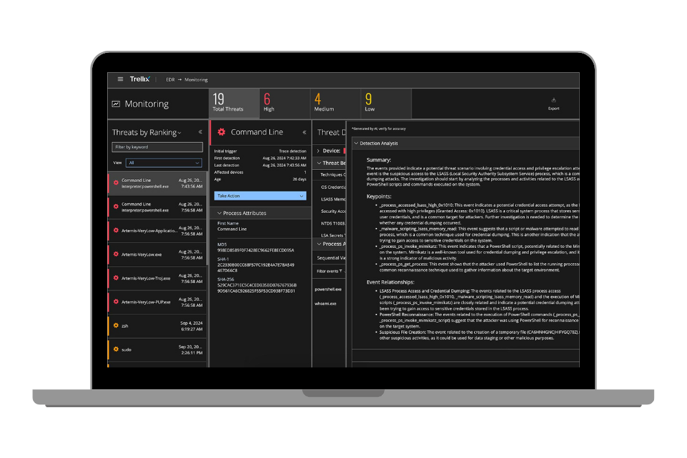 Consola de Trellix EDR with Forensics