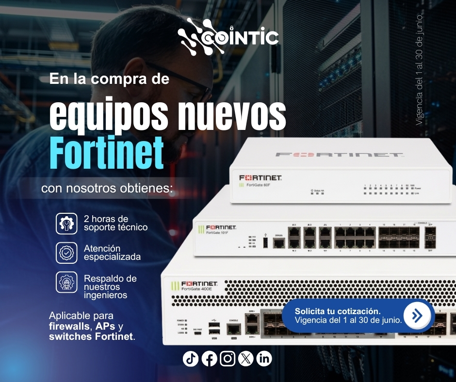 Promoción de dos horas de soporte al comprar equipos Fortinet