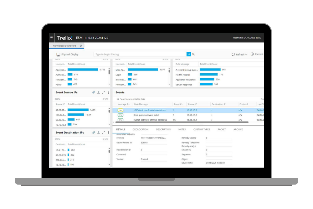 Consola de Trellix Enterprise Security Manager