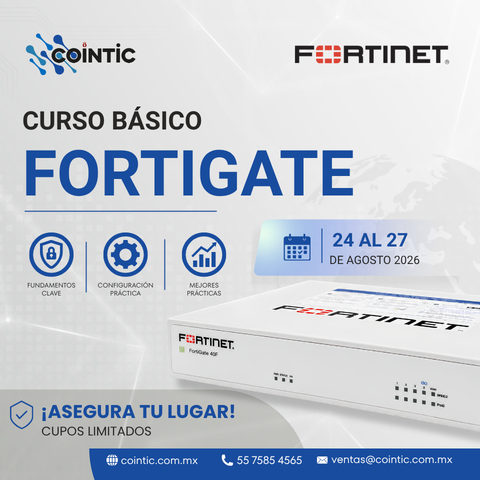 Portada de curso básico Fortinet por Cointic